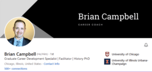 Screenshot of Brian Campbell's linkedin profile