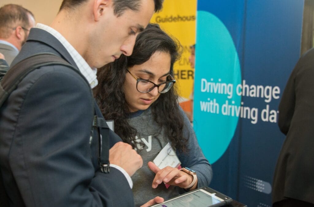 Attendees at a Career Fair