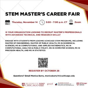 An employer flyer for the 2024 STEM Master's Career Fair.