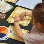 Child crafting.
